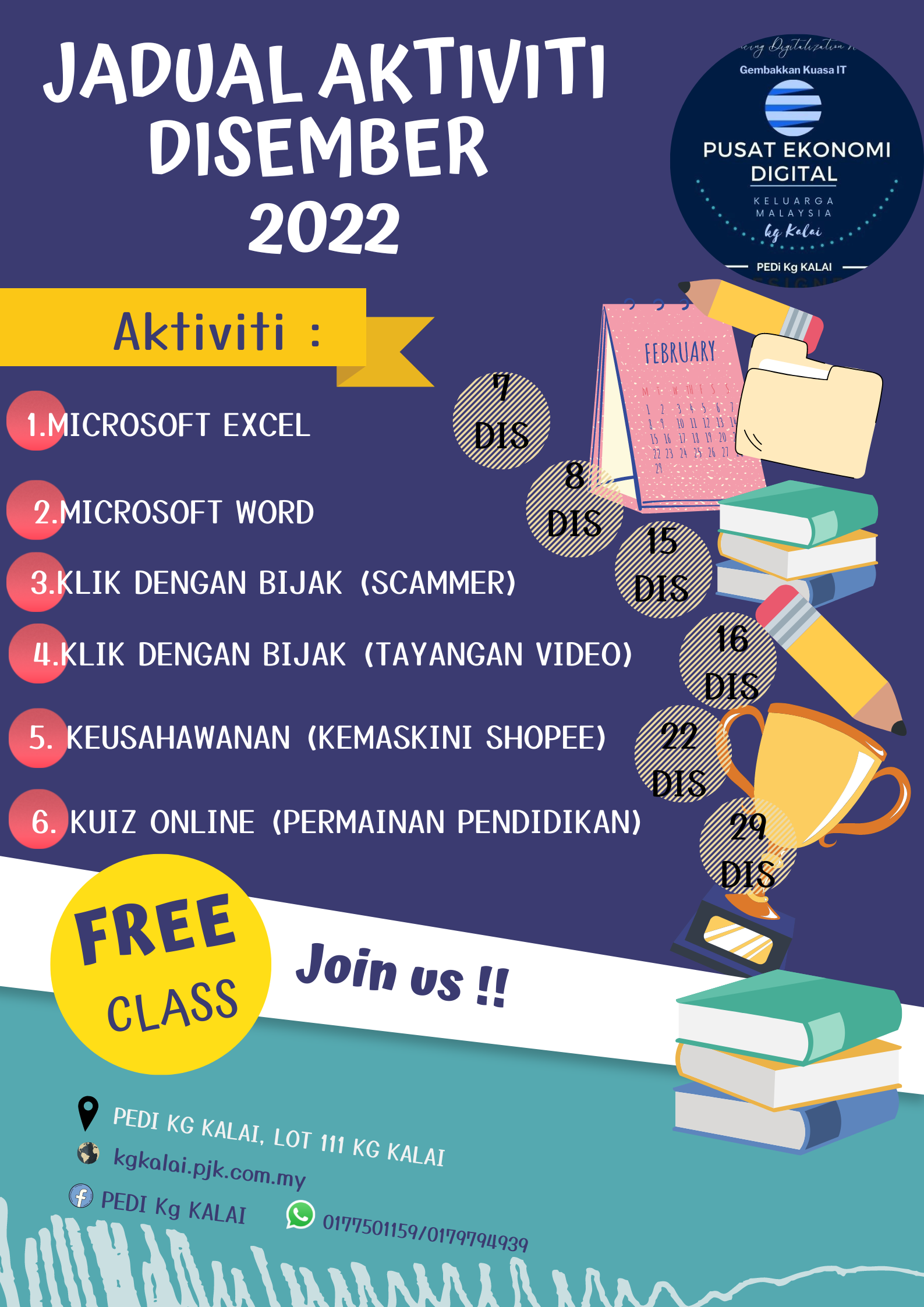 JADUAL AKTIVITI DISEMBER 2022