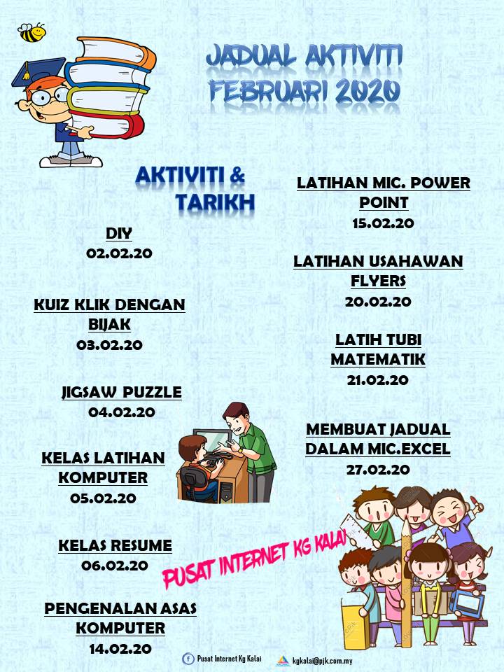 JADUAL AKTIVITI FEB 2020