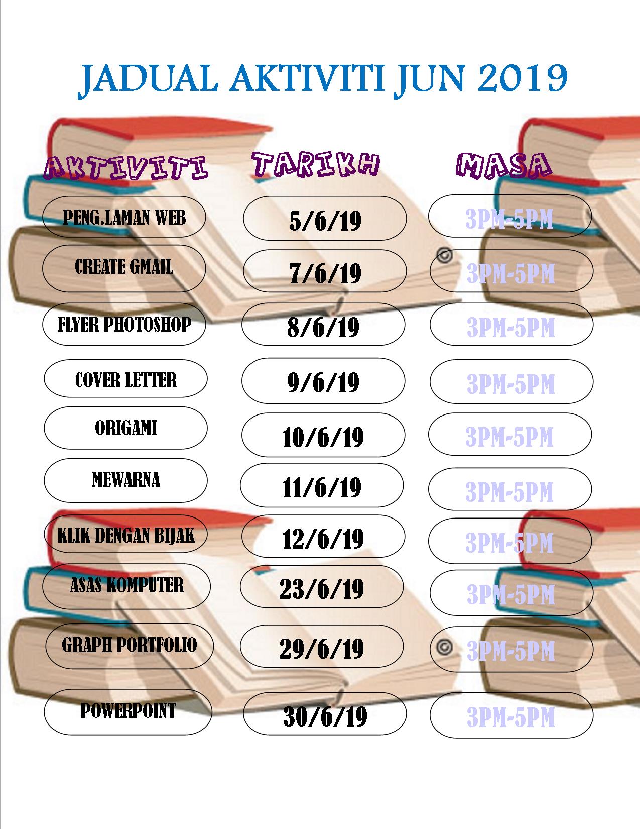 JADUAL AKTIVITI JUN 2019