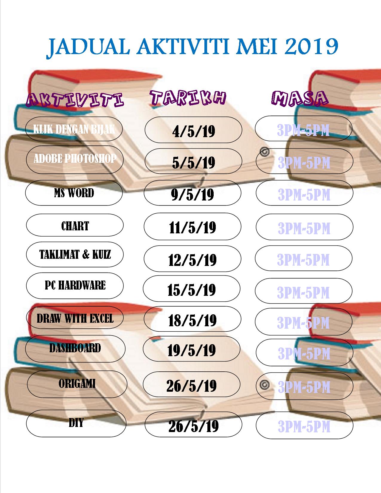 JADUAL AKTIVITI MEI 2019