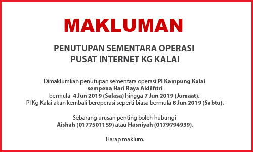 NOTIS PENUTUPAN PIraya