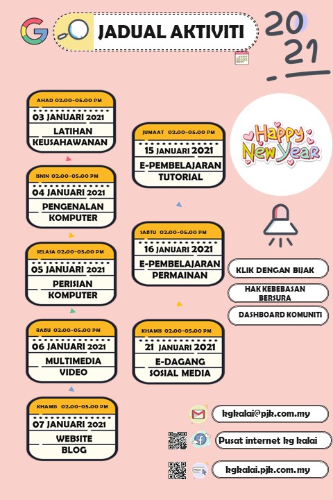 jadual aktiviti januari 2021